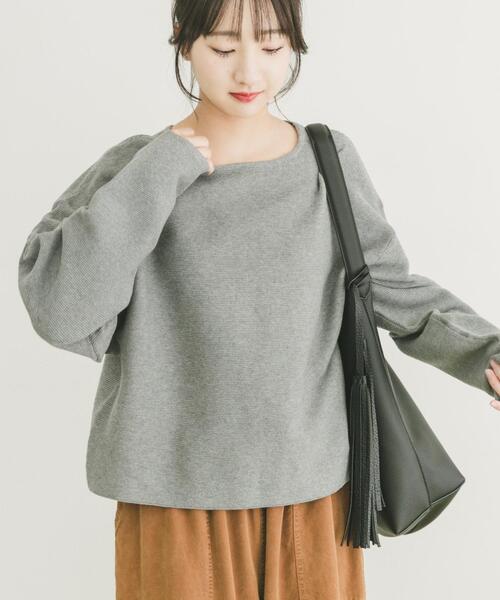 ITEMS URBANRESEARCH（アイテムズ アーバンリサーチ）の「バナナスリーブニット（ニット/セーター・レディース・ホワイト系その他/ブルー系その他/グレー/レッド・FREE）」の15枚目の写真