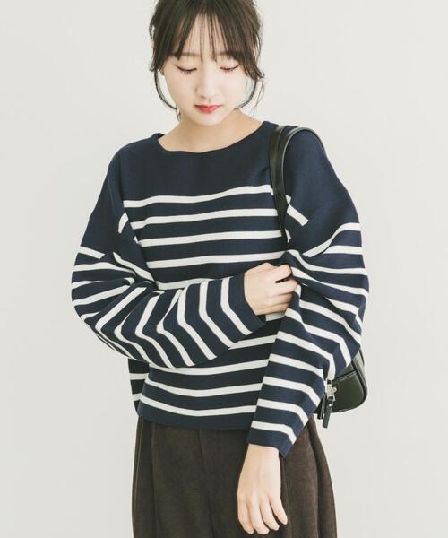 ITEMS URBANRESEARCH(アイテムズ アーバンリサーチ)の「バナナスリーブニット(ニット/セーター・レディース・ホワイト系その他/ブルー系その他/グレー/レッド・FREE)」の6枚目の写真