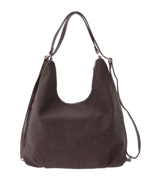 Green　Parks（グリーンパークス）の「andmikka.マルチウェイスエード調バック（ショルダーバッグ・レディース・ブラウン/ブラック・FREE）」の7枚目の写真