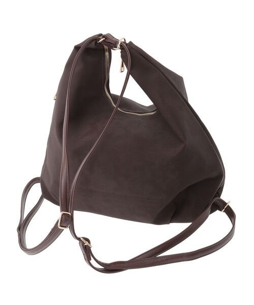 Green　Parks（グリーンパークス）の「andmikka.マルチウェイスエード調バック（ショルダーバッグ・レディース・ブラウン/ブラック・FREE）」の8枚目の写真