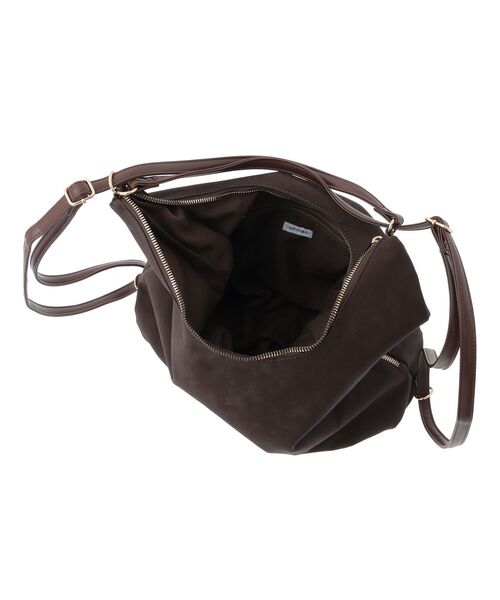 Green　Parks（グリーンパークス）の「andmikka.マルチウェイスエード調バック（ショルダーバッグ・レディース・ブラウン/ブラック・FREE）」の9枚目の写真