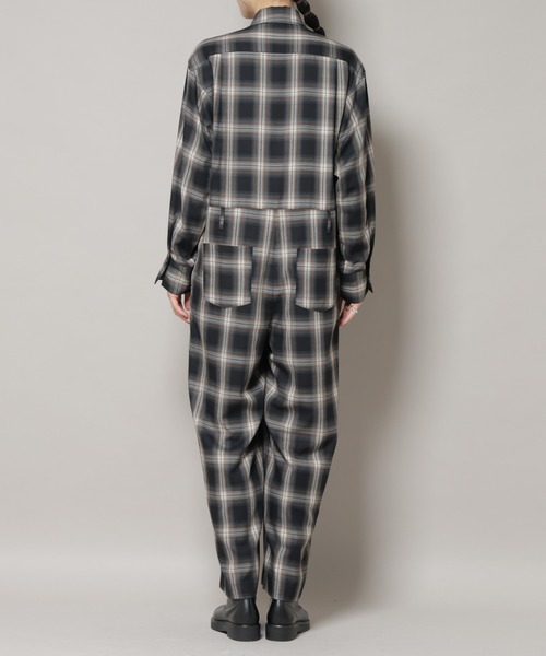 NANO universe(ナノユニバース)の「オンブレーチェックジャンプスーツ(つなぎ/オールインワン・レディース・ブラック/アイボリー・S/M)」の20枚目の写真