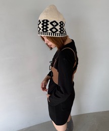 SANSeLF | 【SANSeLF】 ノルディックジャカードニットハット バケットフォルム saa25a090(ニットキャップ/ビーニー)