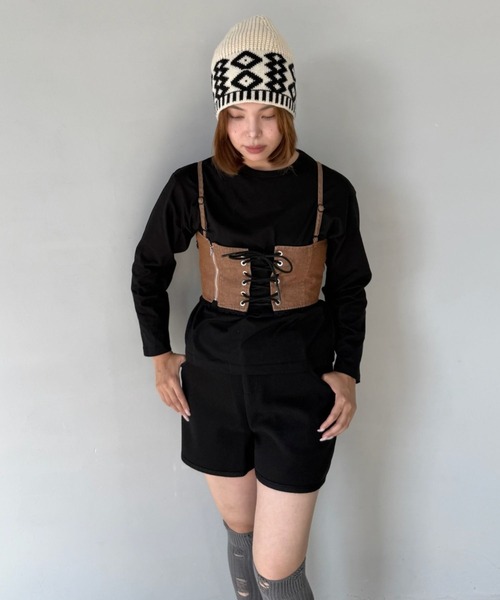 SANSeLF(サンセルフ)の「【SANSeLF】 ノルディックジャカードニットハット バケットフォルム saa25a090(ニットキャップ/ビーニー・レディース・アイボリー・FREE)」の3枚目の写真
