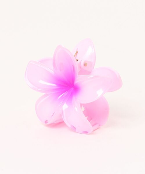 Fun & Daily（ファンアンドデイリー）の「F&D : レトロハイビスカスヘアクリップ（バレッタ/ヘアクリップ・レディース・ピンク/ネイビー/パープル/イエロー/オレンジ・FREE）」の4枚目の写真