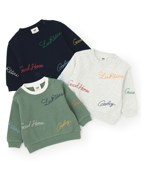 petit main（プティマイン）の「【Lee】ロゴ刺繍トレーナー（スウェット・キッズ・ホワイト系その他/グリーン/ネイビー・100cm/80ｃｍ/90cm/110cm/130cm/120cm）」の18枚目の写真