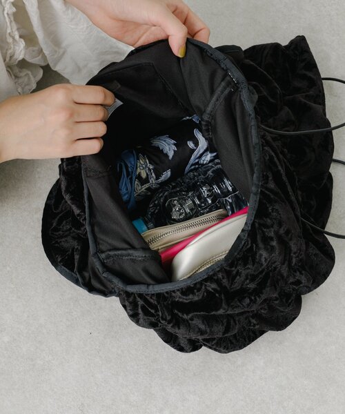 Kastane(カスタネ)の「*【4色展開/2WAY】ベロアシャーリングバッグ(トートバッグ・レディース・ブラウン/ブラック/カーキ/バーガンディー・FREE)」の22枚目の写真