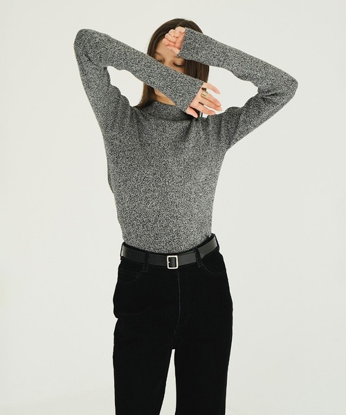 CLANE(クラネ)の「H/N RIB KNIT TOPS(ニット/セーター・レディース・ブラック/その他/ホワイト・1/2)」の18枚目の写真