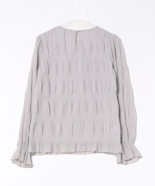 STYLEBLOCK(スタイルブロック)の「シャーリングシアーブラウス(シャツ/ブラウス・レディース・ベージュ系その他/ブラウン/ライトグリーン/ホワイト/ライトグレー/ダークグリーン/ネイビー/ブラック・M/XL)」の9枚目の写真