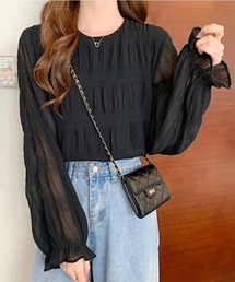 シャーリングシアーブラウス