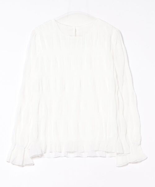 STYLEBLOCK(スタイルブロック)の「シャーリングシアーブラウス(シャツ/ブラウス・レディース・ベージュ系その他/ブラウン/ライトグリーン/ホワイト/ライトグレー/ダークグリーン/ネイビー/ブラック・M/XL)」の10枚目の写真