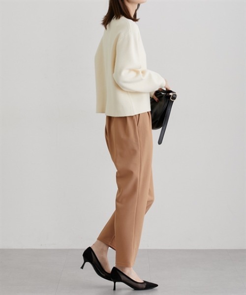 nissen（ニッセン）の「スウェットライクゴールド釦ニットジャケット（カーディガン/ボレロ・レディース・レッド/ブラック/アイボリー/杢グレー・M/L/LL）」の15枚目の写真