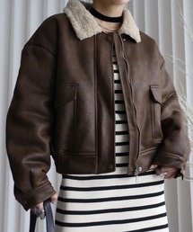 YENNA | ビッグムートン裏ボアブルゾン(ブルゾン)