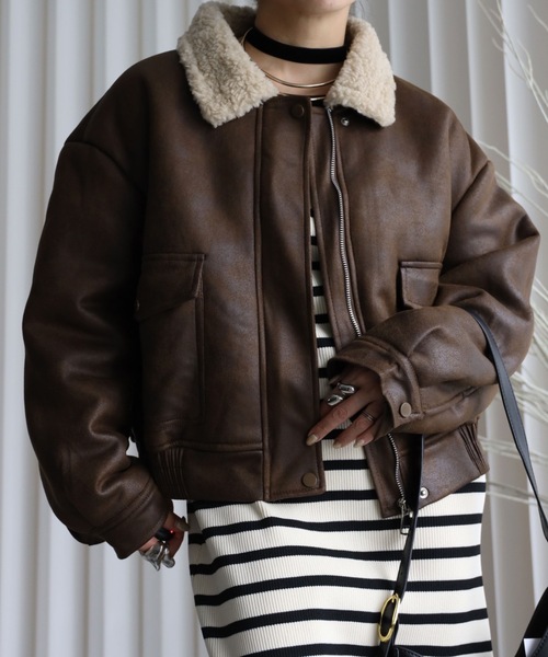 YENNA（イェンナ）の「ビッグムートン裏ボアブルゾン（ブルゾン）」 - WEAR