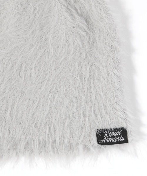 repipi armario（レピピ アルマリオ）の「シャギービーニー（ニットキャップ/ビーニー・キッズ・ホワイト系その他/レオパード/ブラック/グレー・FREE）」の7枚目の写真