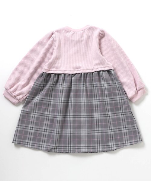 apres les cours（アプレレクール）の「【ジュニア対応】ハートボタンスカラップドッキングワンピース（ワンピース・キッズ・ピンク/アイボリー・80/90/100/110/120/130/140）」の13枚目の写真