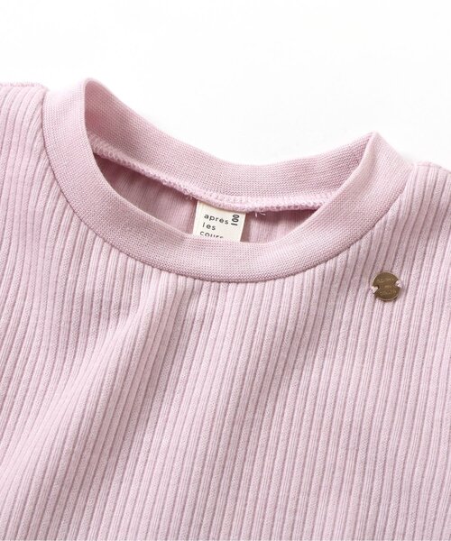 apres les cours（アプレレクール）の「【ジュニア対応】ハートボタンスカラップドッキングワンピース（ワンピース・キッズ・ピンク/アイボリー・80/90/100/110/120/130/140）」の3枚目の写真