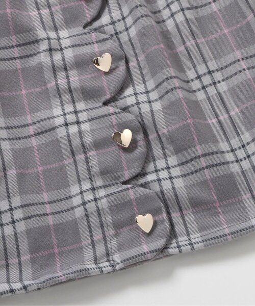 apres les cours（アプレレクール）の「【ジュニア対応】ハートボタンスカラップドッキングワンピース（ワンピース・キッズ・ピンク/アイボリー・80/90/100/110/120/130/140）」の7枚目の写真