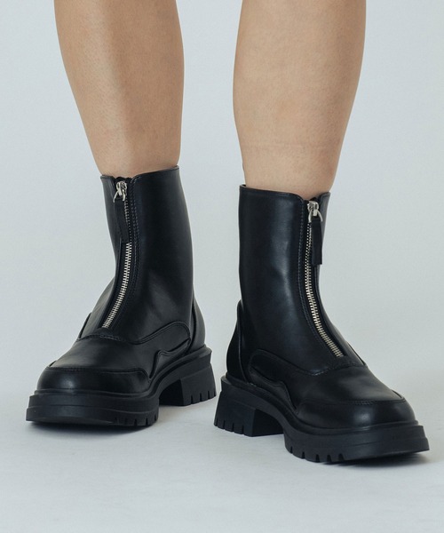 ROSE BUD（ローズバッド）の「ZIP-UP BOOTS（ブーツ・レディース・ブラック・38/39/36/37）」の2枚目の写真