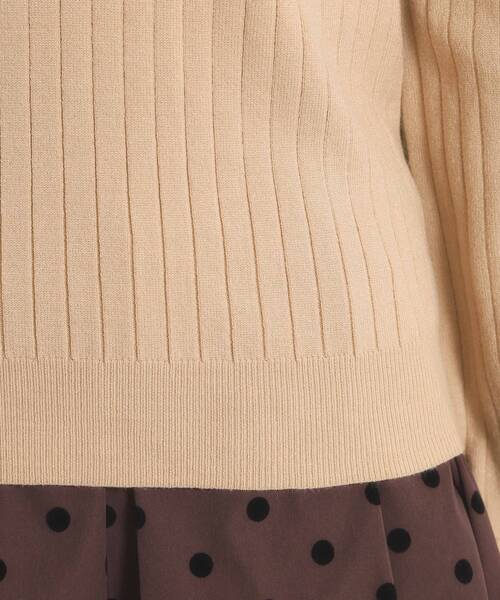 ITS'DEMO（イッツデモ）の「【手洗い可】配色ポロ襟リブニット（ニット/セーター・レディース・アイボリー/ベージュ/ベビーピンク/ブラック・00）」の22枚目の写真