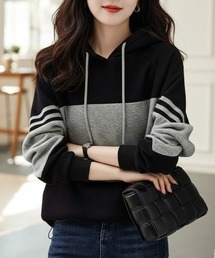 cammie（キャミー）の「配色フーディー（パーカー・レディース）」