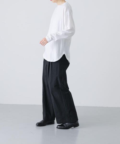 かぐれ(カグレ)の「コットンクルーネックカットソー(Tシャツ/カットソー・レディース・ブラック/オフホワイト/ブラウン・FREE)」の6枚目の写真