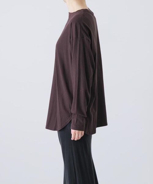 かぐれ(カグレ)の「コットンクルーネックカットソー(Tシャツ/カットソー・レディース・ブラック/オフホワイト/ブラウン・FREE)」の13枚目の写真