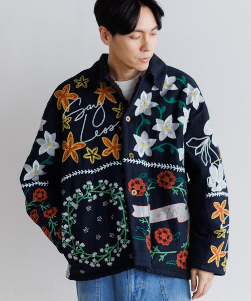 MEN , WOMEN】LEIN ボアライナーパッチワーク刺繍ジャケット（その他