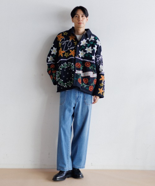 MEN , WOMEN】LEIN ボアライナーパッチワーク刺繍ジャケット（その他