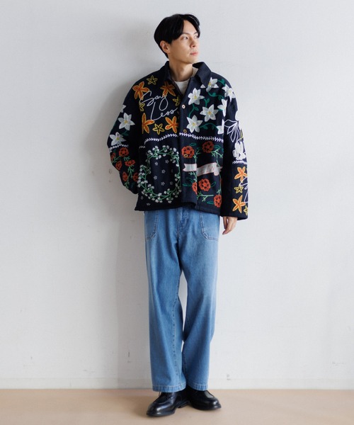 AMERICAN RAG CIE（アメリカンラグシー）の「【MEN , WOMEN】LEIN ボアライナーパッチワーク刺繍ジャケット（その他アウター・レディース・ブラック/ベージュ・M/L）」の14枚目の写真