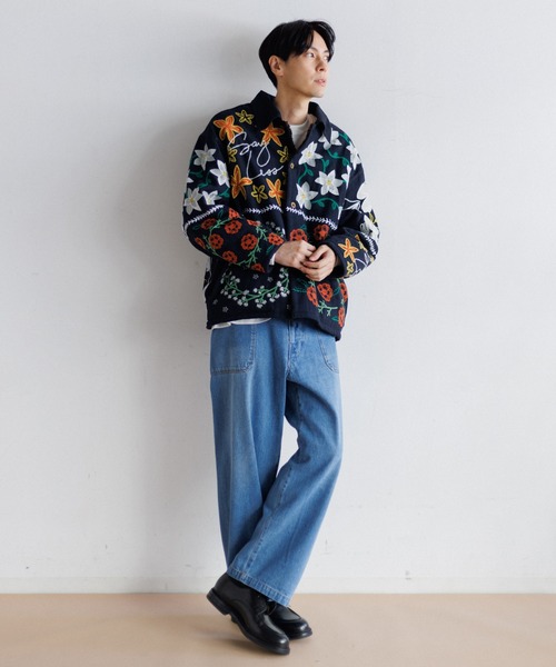 AMERICAN RAG CIE（アメリカンラグシー）の「【MEN , WOMEN】LEIN ボアライナーパッチワーク刺繍ジャケット（その他アウター・レディース・ブラック/ベージュ・M/L）」の13枚目の写真