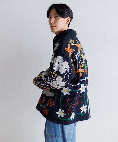 MEN , WOMEN】LEIN ボアライナーパッチワーク刺繍ジャケット（その他