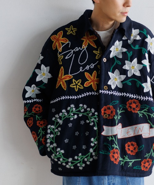 MEN , WOMEN】LEIN ボアライナーパッチワーク刺繍ジャケット（その他