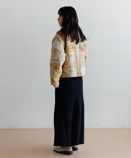 AMERICAN RAG CIE（アメリカンラグシー）の「【MEN , WOMEN】LEIN ボアライナーパッチワーク刺繍ジャケット（その他アウター・レディース・ブラック/ベージュ・M/L）」の20枚目の写真