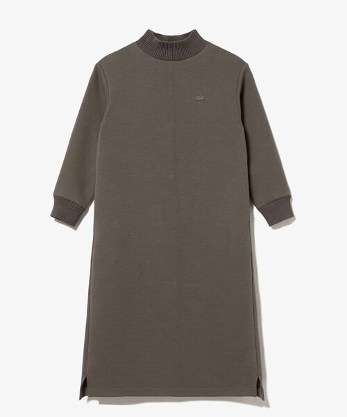 LACOSTE(ラコステ)の「ダンボールニットドレス / ハイネックワンピース(ワンピース・レディース・グレー/オフホワイト/ダークブラウン・36/34/38/40)」の7枚目の写真