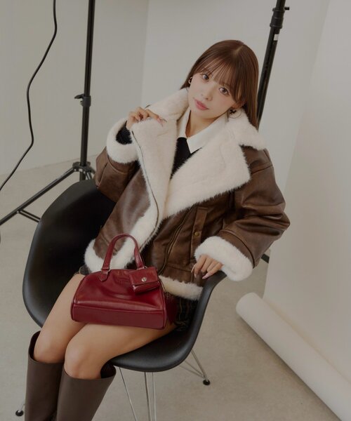 ゆっぴコラボ企画】ファーライダースショートジャケット（その他