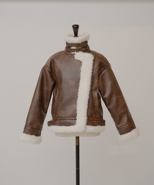 chico チコ ファーライダースショートジャケット ゆっぴコラボ アウター ゆっぴコラボ企画】ファーライダースショートジャケット（その他