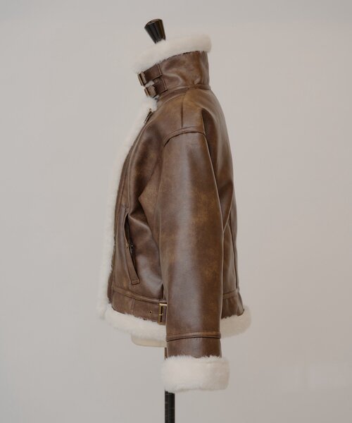 ゆっぴコラボ企画】ファーライダースショートジャケット（その他