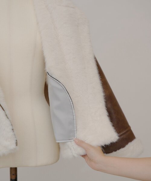 ゆっぴコラボ企画】ファーライダースショートジャケット（その他