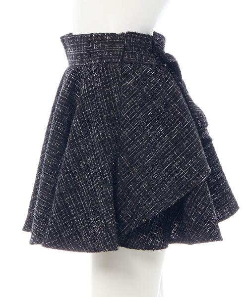 バックリボンツイードフレアスカパン／A（スカート）｜INGNI（イング