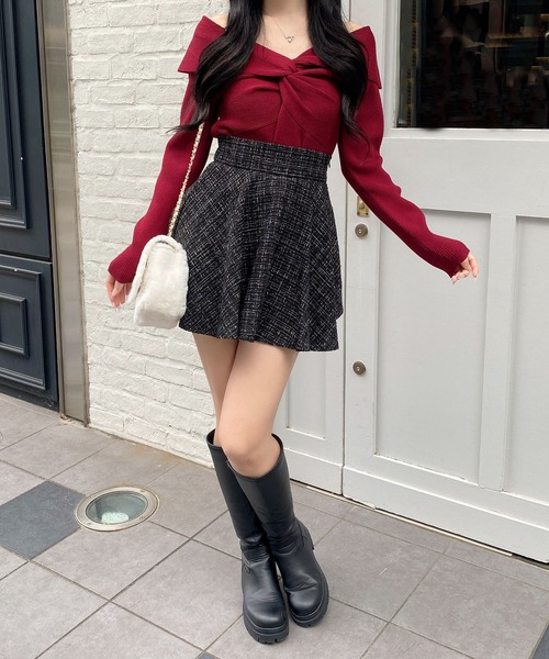 INGNI(イング)の「バックリボンツイードフレアスカパン/A(スカート・レディース・ホワイト系その他5/ブラック系その他2・FREE)」の11枚目の写真