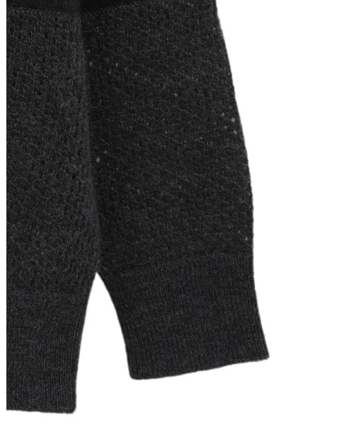 MANOF(マノフ)の「MANOF/マノフ/MOHAIR POLO KNIT(ニット/セーター・レディース・ブルー系その他3/ホワイト/チャコールグレー・F)」の12枚目の写真