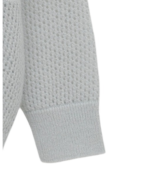MANOF(マノフ)の「MANOF/マノフ/MOHAIR POLO KNIT(ニット/セーター・レディース・ブルー系その他3/ホワイト/チャコールグレー・F)」の17枚目の写真