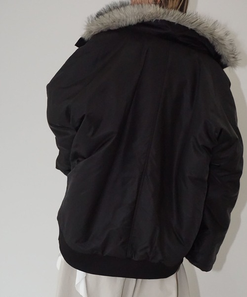 chuclla（チュクラ）の「2way ファージャケット chw25a113（その他アウター・レディース・ブラック/オフホワイト・FREE）」の7枚目の写真