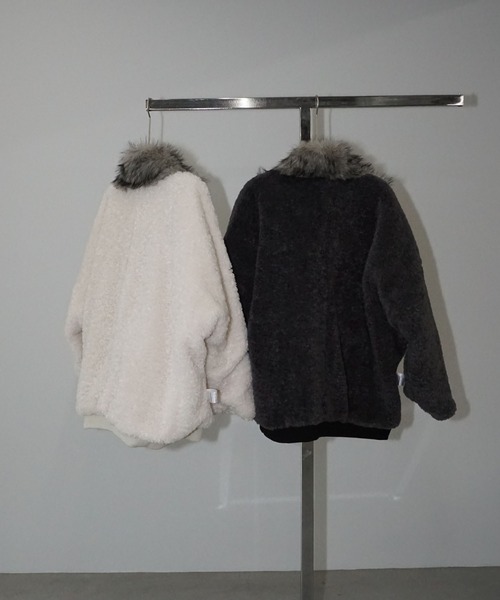 chuclla（チュクラ）の「2way ファージャケット chw25a113（その他アウター・レディース・ブラック/オフホワイト・FREE）」の11枚目の写真