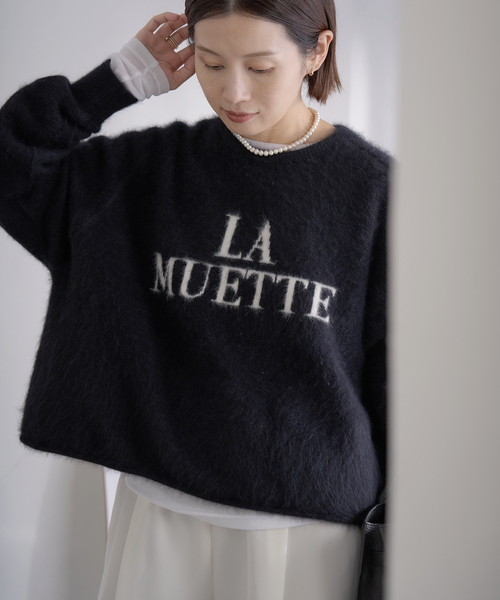 イエナ（IENA）/フォックス混LA MUETTE ロゴニット セール】フォックス混LA MUETTE ロゴニット（ニット/セーター）｜IENA