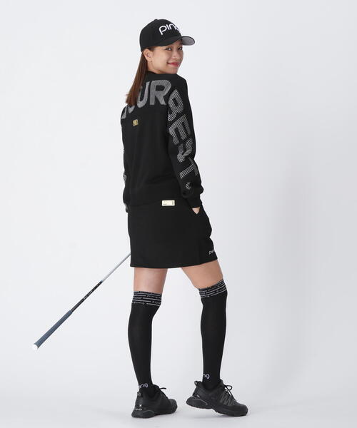 PING(ピン)の「【PING APPAREL】ジャガードニット/裏毛 リップルロゴニットスカート <GOLD> (LADIES)(スカート・レディース・ブラック/パープル/グレー/ホワイト・LL/S/M/L/XS)」の6枚目の写真