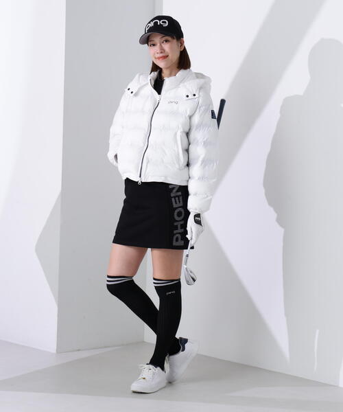 PING(ピン)の「【PING APPAREL】ジャガードニット/裏毛 リップルロゴニットスカート <GOLD> (LADIES)(スカート・レディース・ブラック/パープル/グレー/ホワイト・LL/S/M/L/XS)」の9枚目の写真