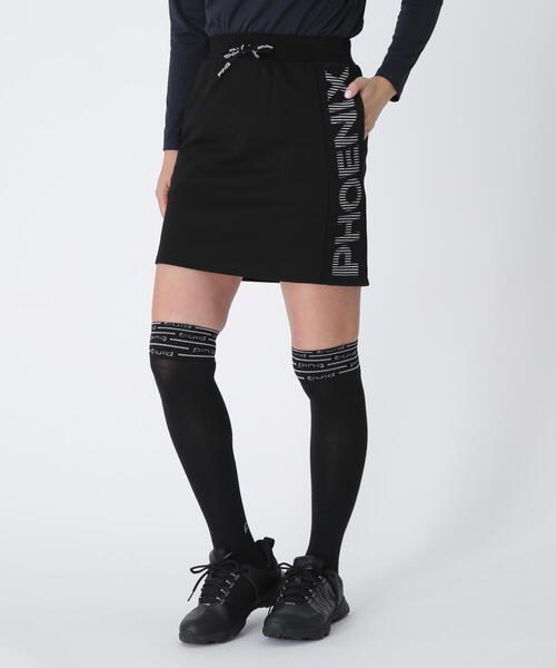PING(ピン)の「【PING APPAREL】ジャガードニット/裏毛 リップルロゴニットスカート <GOLD> (LADIES)(スカート・レディース・ブラック/パープル/グレー/ホワイト・LL/S/M/L/XS)」の1枚目の写真