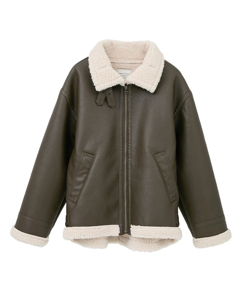 セール】ボアフェイクレザーブルゾン（その他アウター）｜AMERICAN